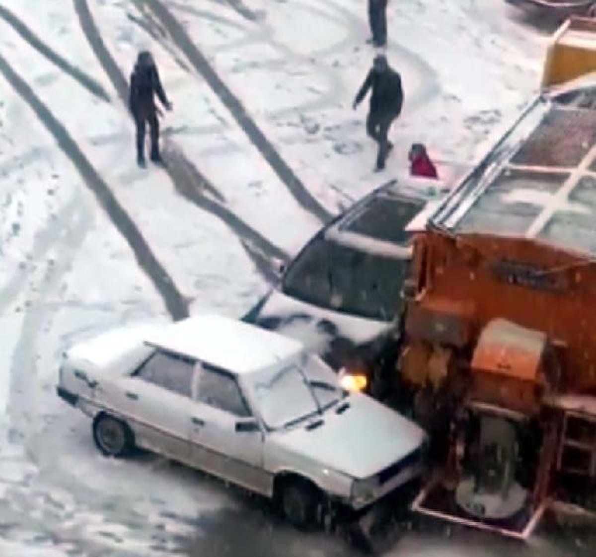 Ankara’da kar kazaları kamerada – Haberler