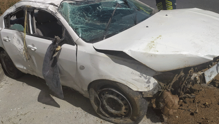 Lefkoşa-Girne yolunda trafik kazası…Araç takla attı