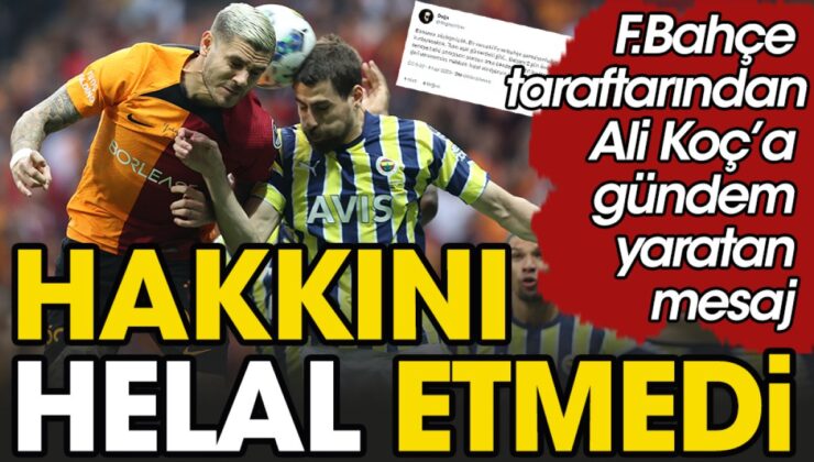 Babası ölen Fenerbahçe taraftarı derbi sonrası Ali Koç’a hakkını helal etmedi