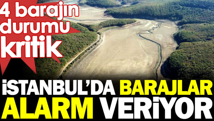 İstanbul’da barajlar alarm veriyor. 4 barajın durumu kritik