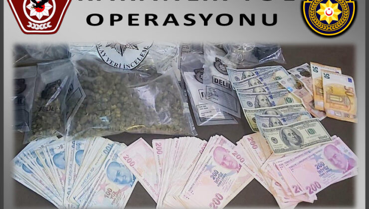 Polis narkotik ekipleri Girne’de “Karanlık Yol Operasyonu”nda uyuşturucu ve para ele geçirdi