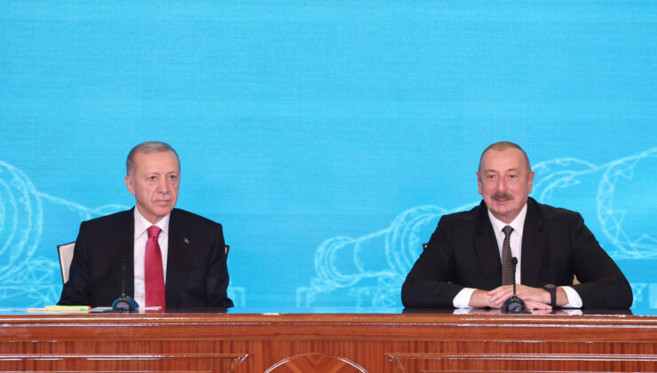 TC Cumhurbaşkanı Erdoğan ile Aliyev, Iğdır-Nahçıvan Doğal Gaz Boru Hattı’nın temelini attı