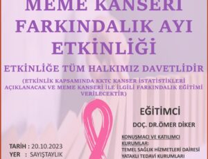 Sağlık Bakanlığı, 1- 31 Ekim Meme Kanseri Farkındalık Ayı nedeniyle etkinlik düzenliyor