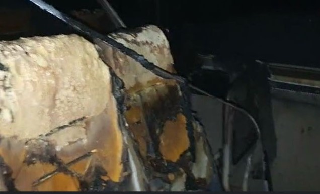 Lefkoşa-Girne ana yolunda araç yangını