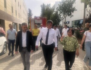 Türkiye’nin Lefkoşa Büyükelçisi Metin Feyzioğlu da yangının ardından yurtta incelemelerde bulundu