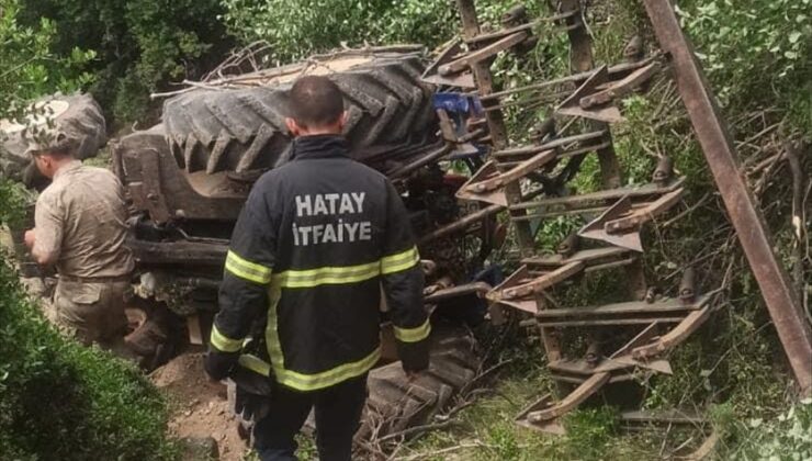 Hatay'da devrilen traktörün altında kalan sürücü öldü