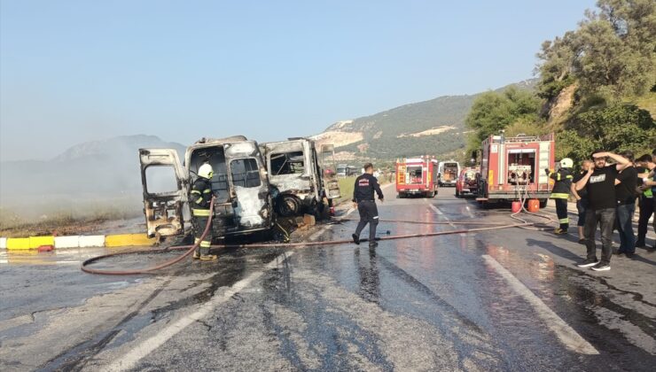 GÜNCELLEME – Muğla’da iki minibüsün çarpıştığı kazada 4’ü ağır 14 kişi yaralandı