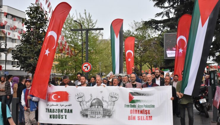Trabzon’da Filistin’e destek yürüyüşü yapıldı