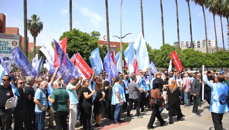 Adana ve çevre illerde eğitim sendikaları okul müdürünün öldürülmesini protesto etti
