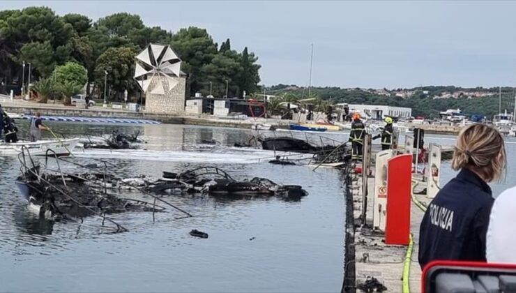 Hırvatistan’da marinada çıkan yangında 22 tekne kullanılmaz hale geldi