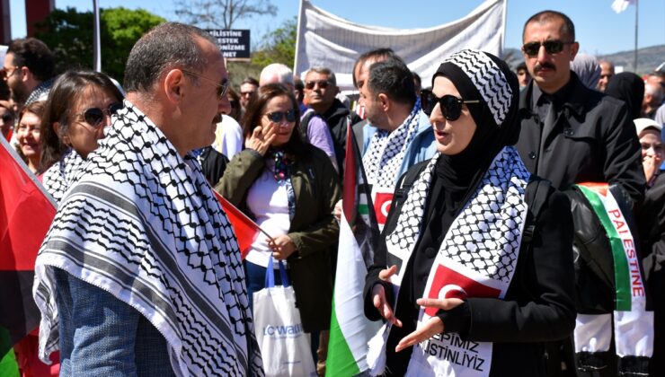 Kırıkkale Üniversitesi’nde Filistin’e destek yürüyüşü düzenlendi