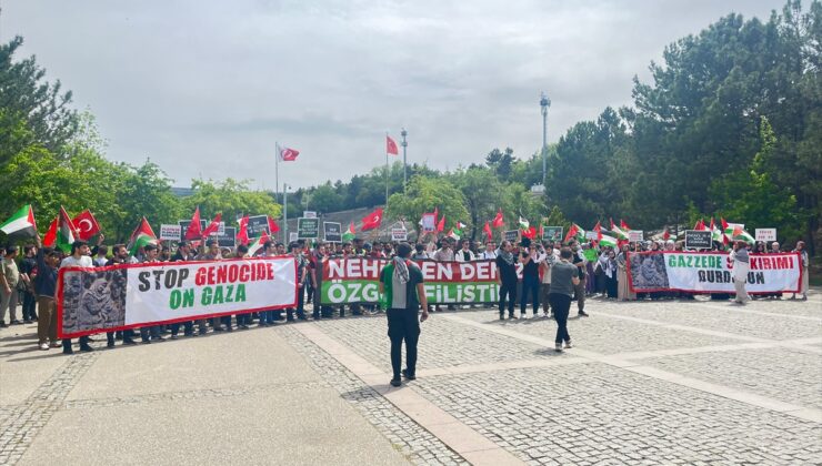 ODTÜ'de İsrail'in saldırıları protesto edildi