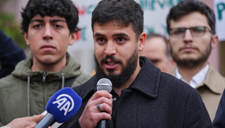 İstanbul Sabahattin Zaim Üniversitesi öğrencileri ABD’deki Filistin eylemlerine destek verdi