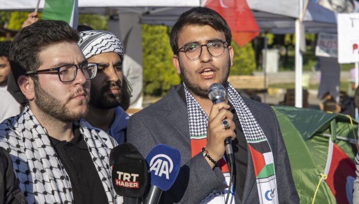 Sakarya’da üniversite öğrencileri Gazze’ye destek için çadır nöbeti başlattı