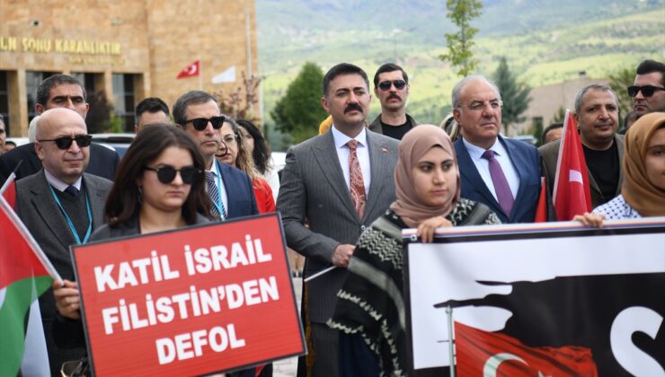 Tunceli’de üniversite öğrencileri Filistin’e destek yürüyüşü düzenledi