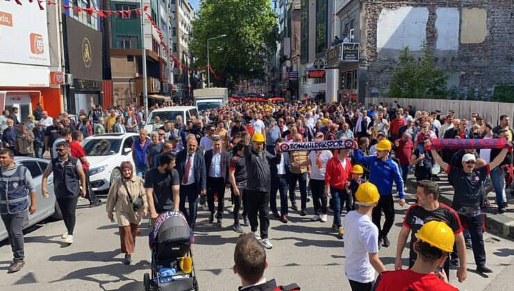 Zonguldak Kömürspor taraftarları, protesto yürüyüşü düzenledi