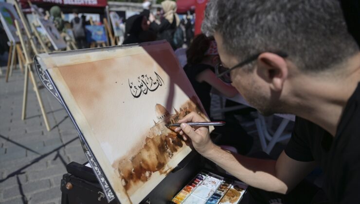 247 sanatçı Gazze’de yaşanan zulmü fırçalarıyla protesto etti