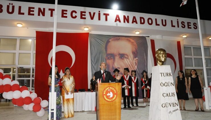 Cumhurbaşkanı Tatar, Bülent Ecevit Anadolu Lisesi’nin mezuniyet törenine katıldı