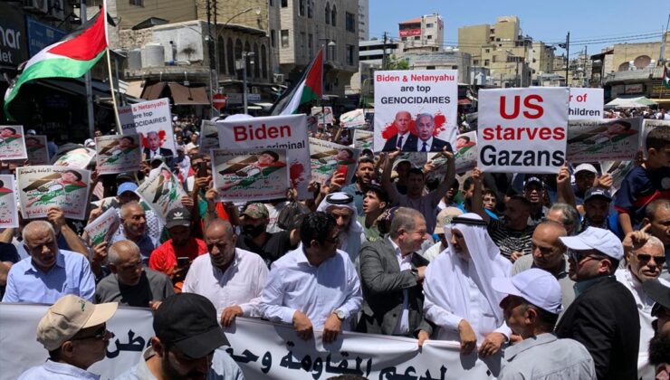 Ürdün’de yüzlerce kişi Gazze ile dayanışma için yürüdü