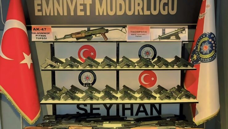 Adana’daki operasyon ve denetimlerde 66 ruhsatsız silah ele geçirildi