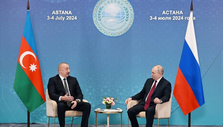 Rusya Devlet Başkanı Putin ile Azerbaycan Cumhurbaşkanı Aliyev Kazakistan’da görüştü