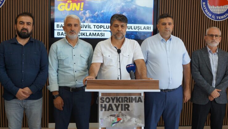 Batman’da sivil toplum kuruluşlarından İsrail’in Lübnan’a yönelik saldırılarına tepki