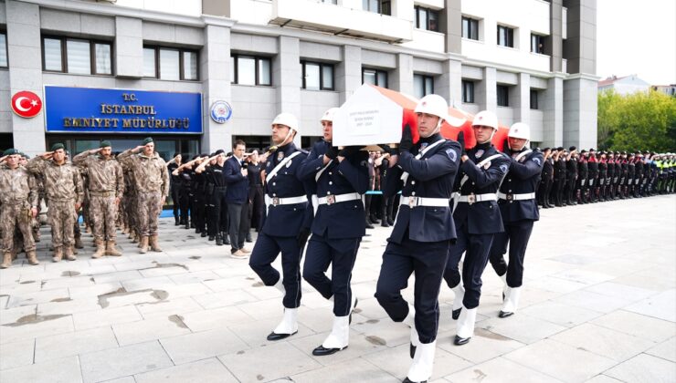 İstanbul’da şehit olan polis memuru için cenaze töreni düzenlendi