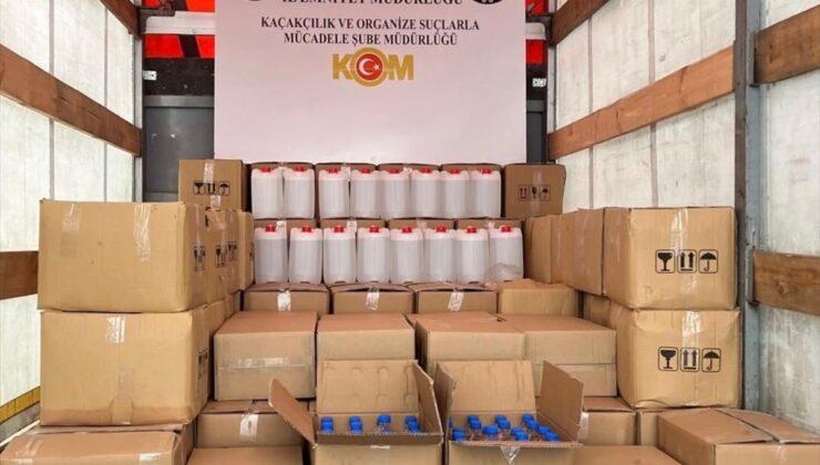 Samsun'da 2 ton etil alkol ele geçirildi, 1 zanlı gözaltına alındı