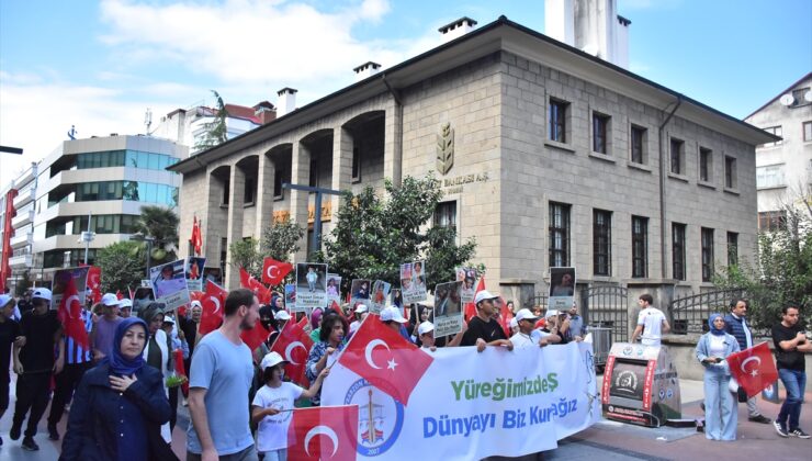 Trabzon’da çocuklar Filistinli akranları için yürüdü