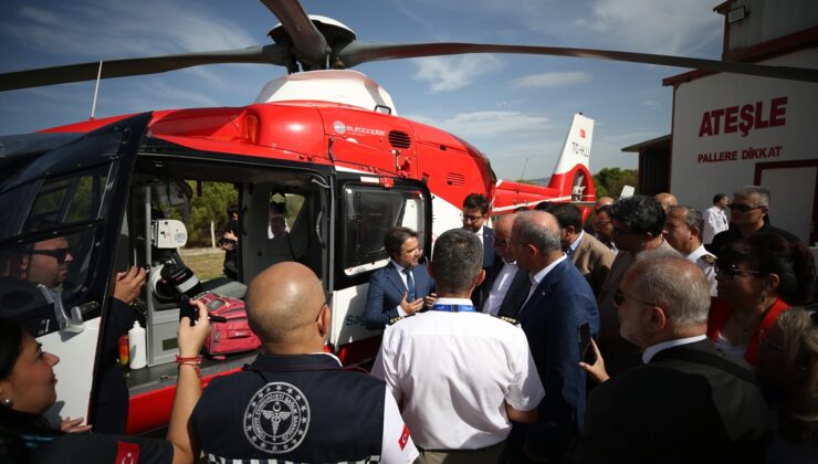 Çanakkale ve çevre illere hizmet verecek helikopter ambulans göreve başladı