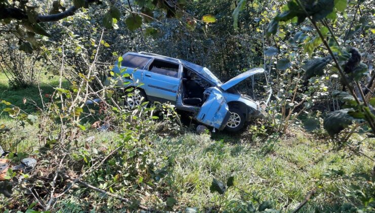 Giresun'da şarampole devrilen otomobildeki 1 kişi öldü, 3 kişi yaralandı