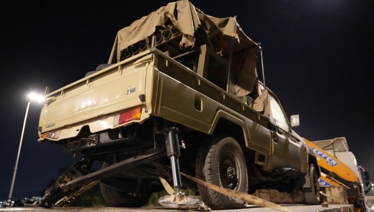 İsrail polisi, ordunun Lübnan’dan getirdiği Hizbullah’a ait roket atar takılı kamyoneti çalanları yakaladı