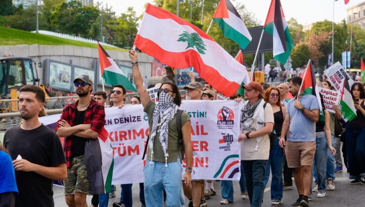 İstanbul’da Filistin direnişine destek yürüyüşü düzenlendi