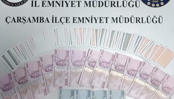 Samsun’da kıraathaneye düzenlenen kumar baskınında 4 kişiye para cezası