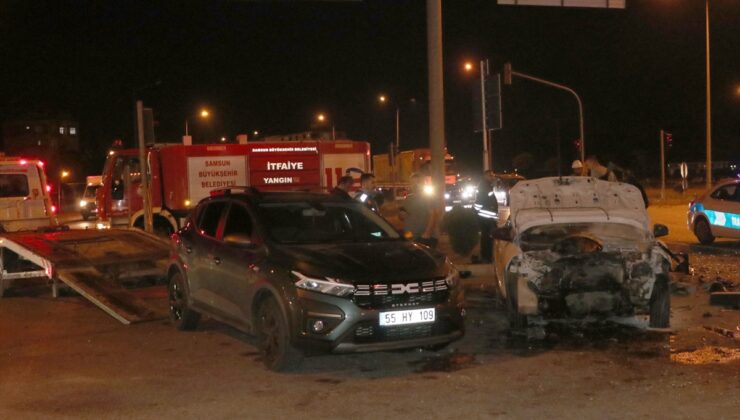 Samsun’da zincirleme trafik kazasında 4 kişi yaralandı