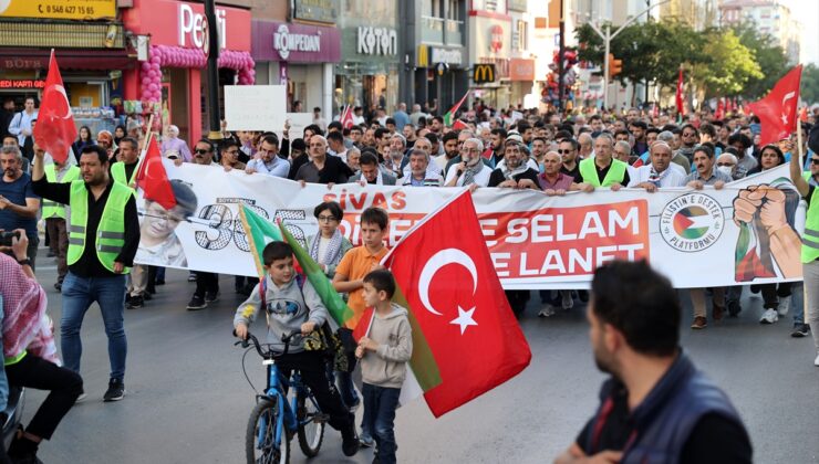 Sivas’ta, İsrail’in Filistin’e yönelik saldırıları protesto edildi