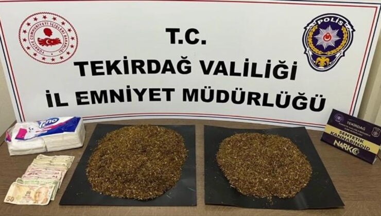 Tekirdağ'da evinde 1 kilo 140 gram sentetik uyuşturucu ele geçirilen zanlı tutuklandı