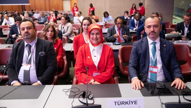 Türk Kızılay Genel Başkanı Yılmaz, 34. Uluslararası Kızılhaç ve Kızılay Konferansı’nda konuştu: