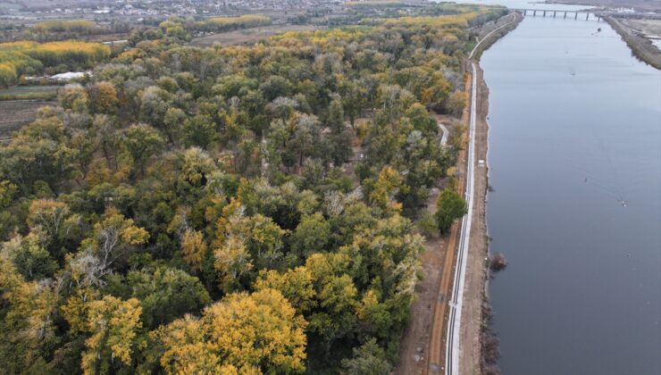 Edirne Söğütlük Millet Bahçesi’ndeki çalışmalar tamamlanmak üzere