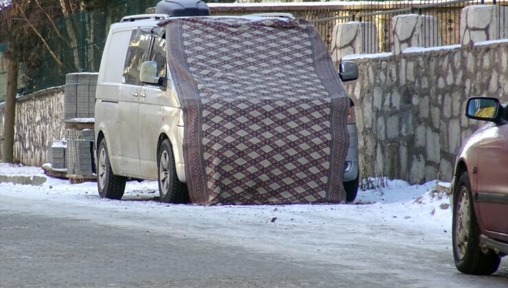 Erzurum’da termometreler sıfırın altında 18 dereceyi gösterdi