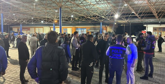 İzmir Seferihisar’da polis ekibine silahlı saldırı