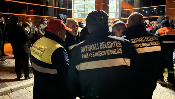 İzmir’in Bayraklı Belediyesi’nde işçiler greve başladı