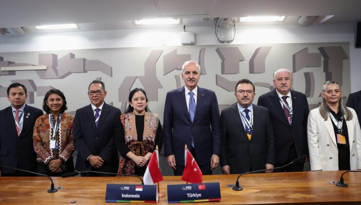 TBMM Başkanı Kurtulmuş, Endonezya Temsilciler Meclisi Başkanı Maharani ile görüştü