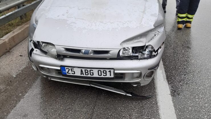 Tokat'ta cip ile otomobilin çarpıştığı kazada 2 kişi yaralandı