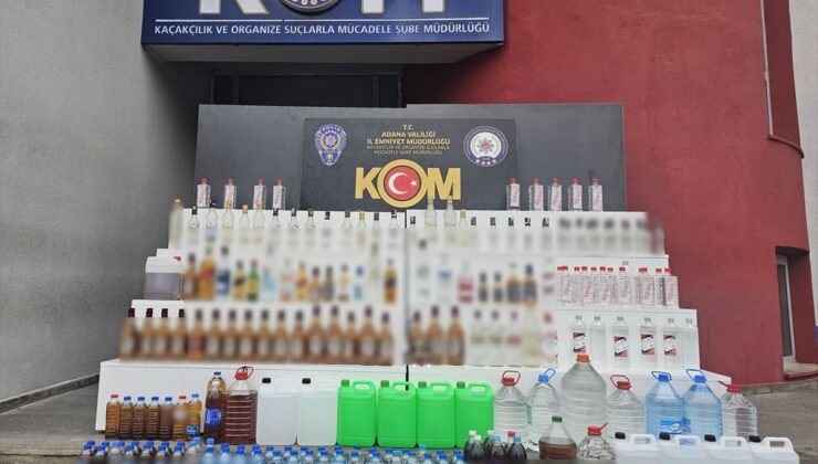 Adana'da 567 litre sahte içki ele geçirildi