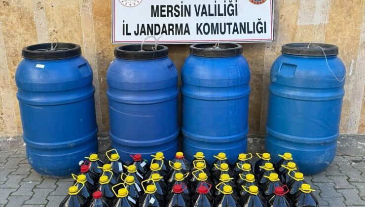 Mersin'de 2 bin 115 litre sahte içki ele geçirildi