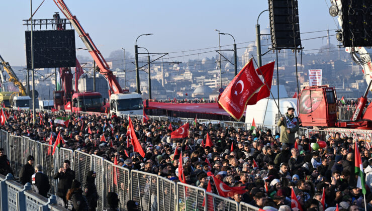 İstanbul’da Filistin’e destek yürüyüşü